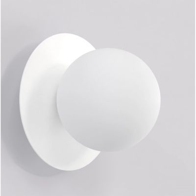 Lampada da parete Americana in acciaio bianco opaco