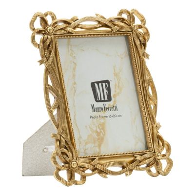 Cornice portafoto Knot oro con decoro a nodi 15x20 cm