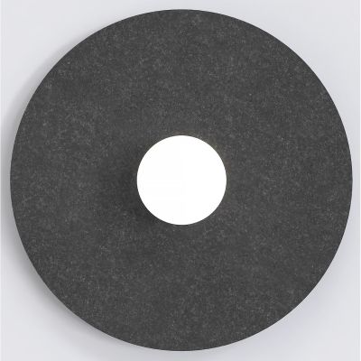 Applique Calma in feltro nero e diffusore bianco