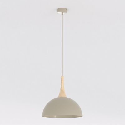 Lampada a sospensione Nautica in acciaio e legno