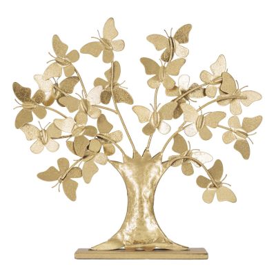 Decoro Albero della Vita Glam con farfalle in ferro dorato