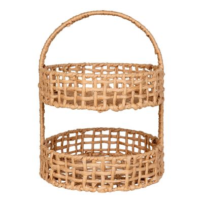 Kendra Home - Vassoio Anadia, Marrone, 29x29x39 cm