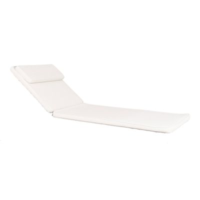 Kendra Home - Cuscino per Sdraio Andorra, Bianco, 200x62x6 cm