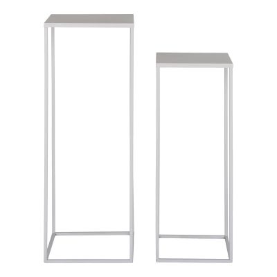 Kendra Home - Set di Tavolini Beja, Beige, 19x19x50 cm