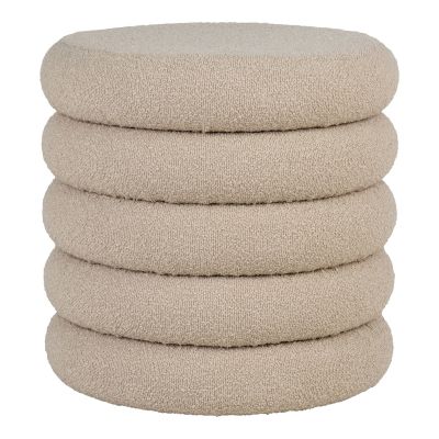 Kendra Home - Pouf Brooklyn, Beige, 44x44x44 cm