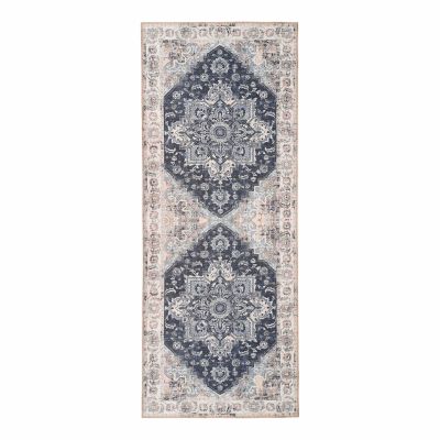 Kendra Home - Tappeto Rettangolare Havana, Blu, 200x80x1 cm