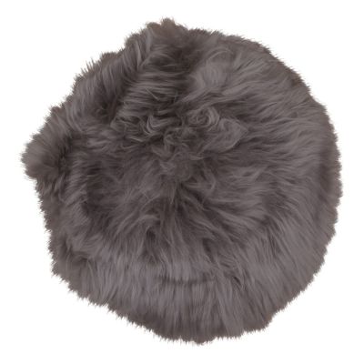 Kendra Home - Pouf Lambskin 1, Marrone, 35x35x5 cm