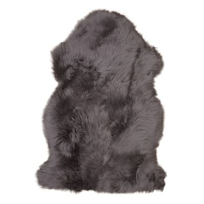 Kendra Home - Tappeto Asimmetrico Lambskin 3, Marrone, 85x50x5 cm