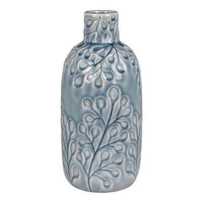 Kendra Home - Vaso Decorativo Poppy, Blu, 12x12x26 cm
