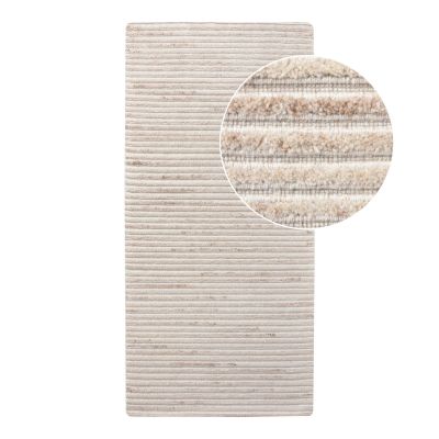 Kendra Home - Tappeto Rettangolare Mango, Beige, 180x80x1 cm