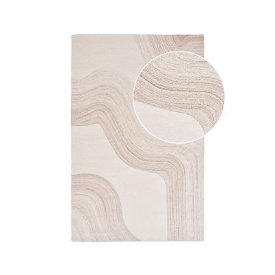 Kendra Home - Tappeto Rettangolare Surat, Beige, 160x230x1 cm