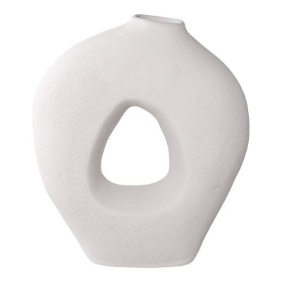 Kendra Home - Vaso Decorativo Milano, Bianco, 10,5x24x27,8 cm