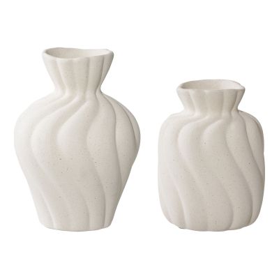 Kendra Home - Vaso Decorativo Varese, Bianco, 8,8x9x12 cm