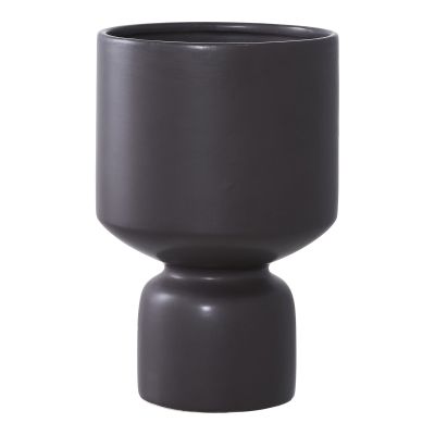 Kendra Home - Vaso Decorativo Sea, Nero, 15x15x23,5 cm