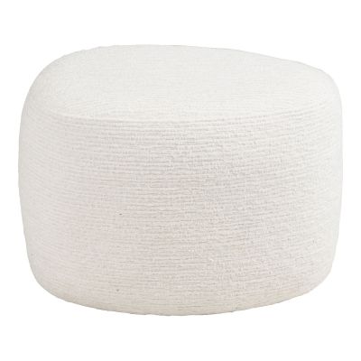 Kendra Home - Pouf Hilo, Bianco, 40x55x39 cm