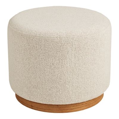 Kendra Home - Pouf Daisy, Bianco, 50x50x41 cm