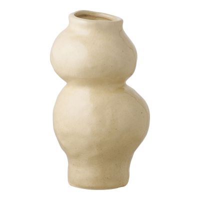Kendra Home - Vaso Decorativo HN10, Beige, 10,5x10,5x19,5 cm