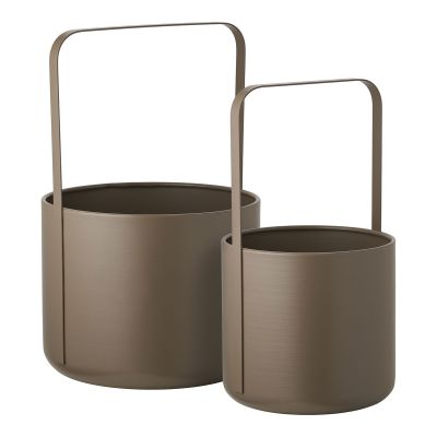Kendra Home - Vaso per Piante HN18, Marrone, 19x19x35 cm