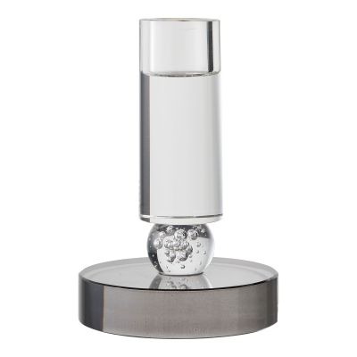 Kendra Home - Portacandela HN22, Argento, 9x9x13 cm