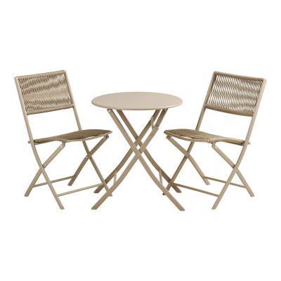 Kendra Home - Set di 3 Mobili da Giardino Arcas, Marrone, 60x60x71 cm
