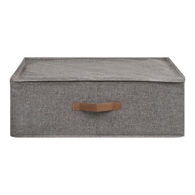 Kendra Home - Scatola Portaoggetti Noto, Grigio, 47x56x18 cm