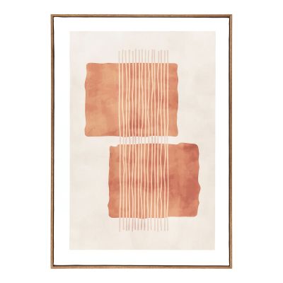 Kendra Home - Stampa su Tela con Cornice Mina, Marrone, 2,5x50x70 cm